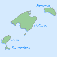 Map of Balearic Islands Map of Balearic Islands